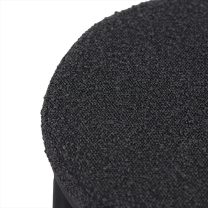Ex Display - Mclean 63cm Black Frame Bar Stool - Black Boucle