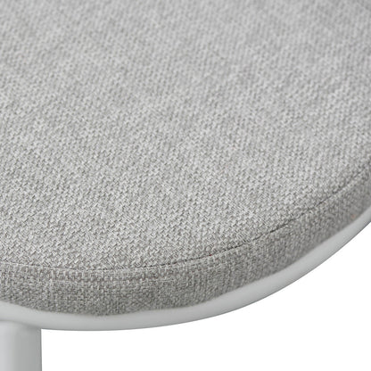 Set of 2 - Mclean 63cm White Frame Bar Stool - Coastal Light Grey