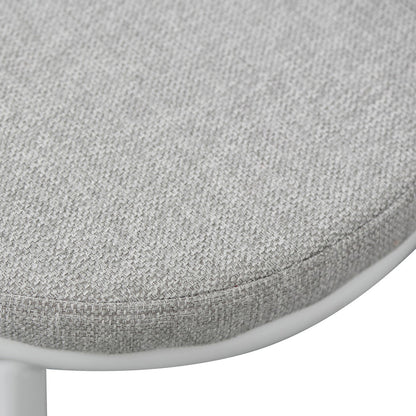 63cm White Frame Bar Stool - Coastal Light Grey (Set of 2)