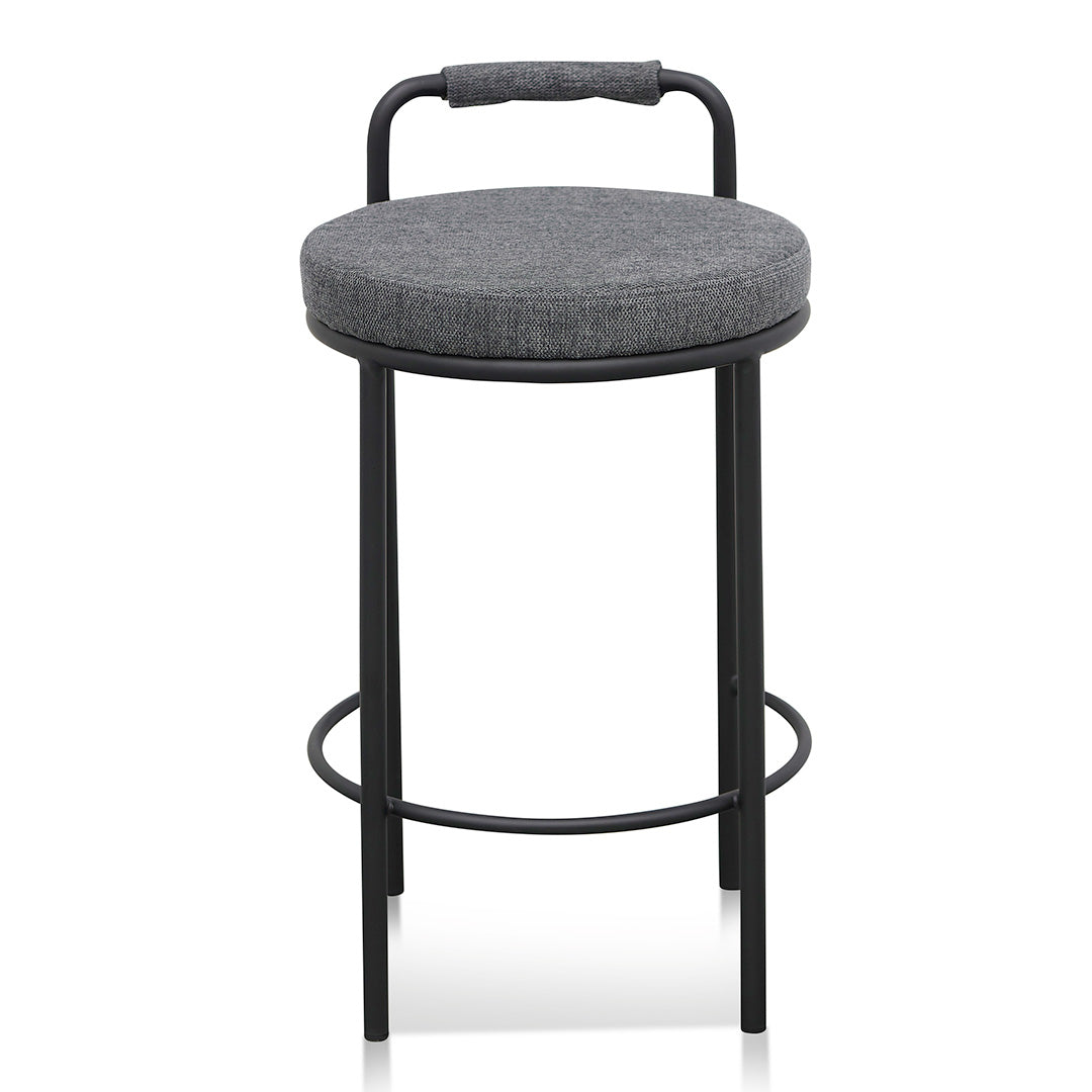 Set of 2 - Karimi 65cm Bar Stool - Charcoal Grey