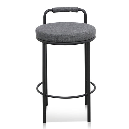 Set of 2 - Karimi 65cm Bar Stool - Charcoal Grey