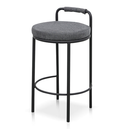 Set of 2 - Karimi 65cm Bar Stool - Charcoal Grey