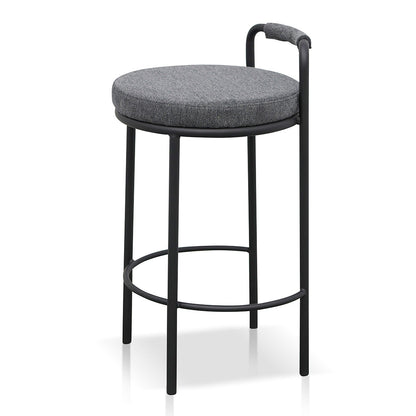 Set of 2 - Karimi 65cm Bar Stool - Charcoal Grey