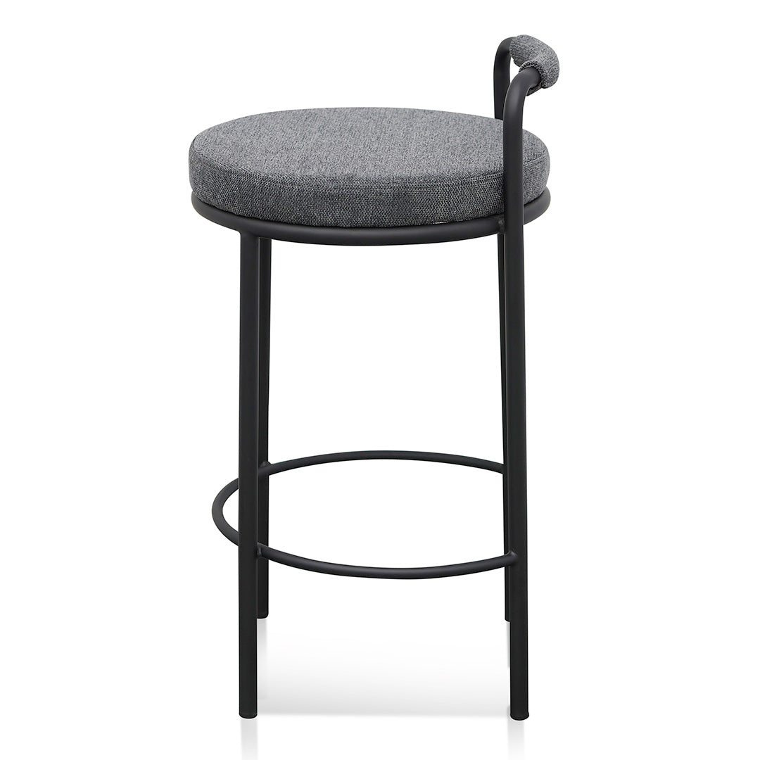 Set of 2 - Karimi 65cm Bar Stool - Charcoal Grey