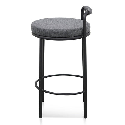 Set of 2 - Karimi 65cm Bar Stool - Charcoal Grey