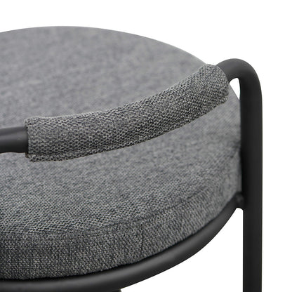 Set of 2 - Karimi 65cm Bar Stool - Charcoal Grey