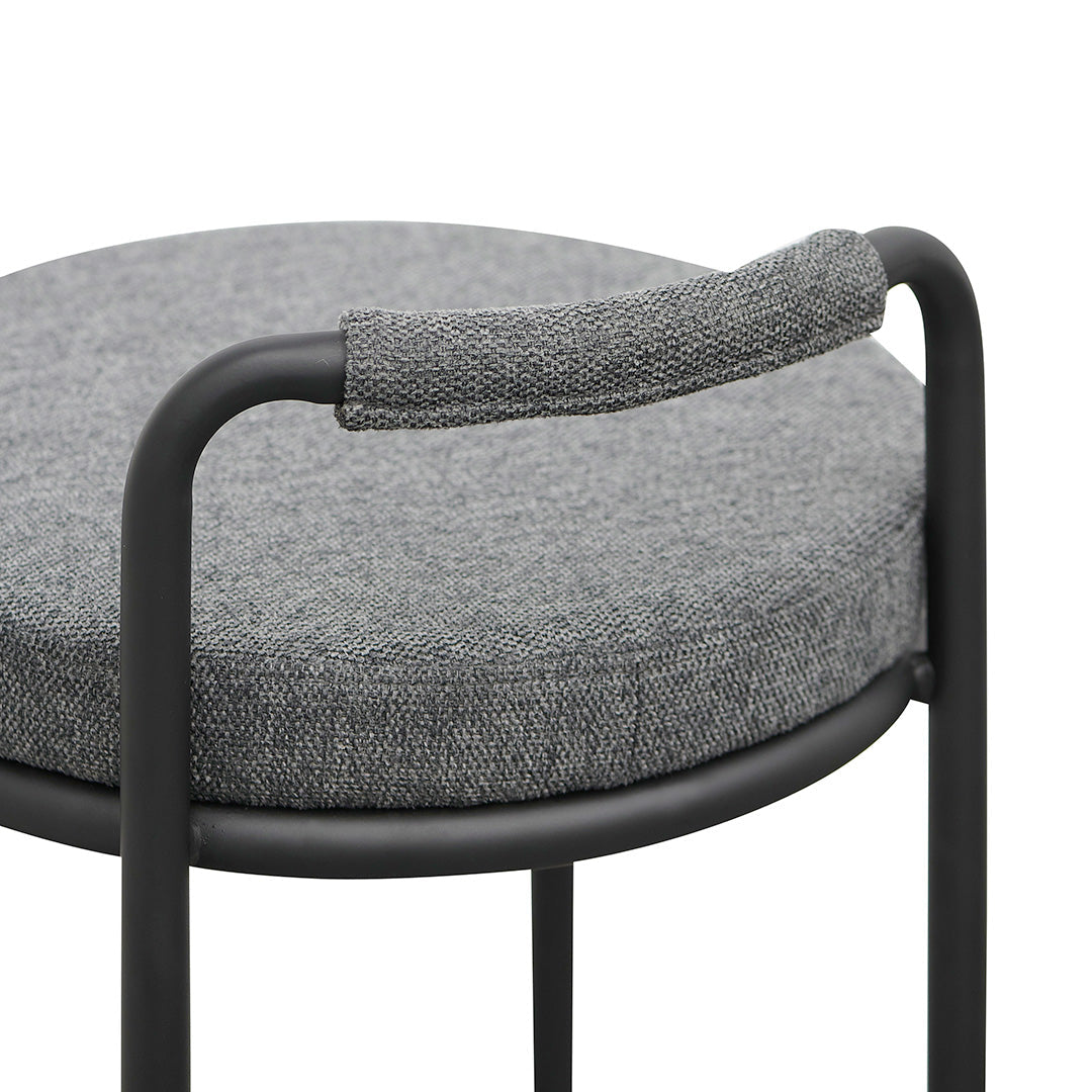 Set of 2 - Karimi 65cm Bar Stool - Charcoal Grey