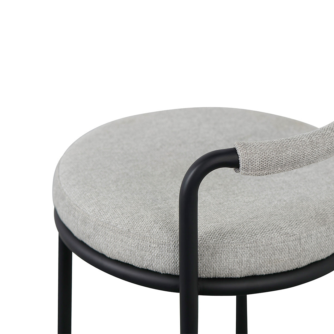 Set of 2 - Karimi 65cm Bar Stool - Coastal Light Grey