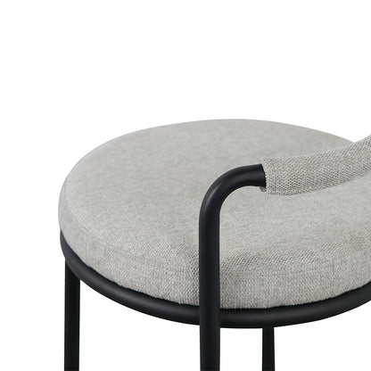 Set of 2 - Karimi 65cm Bar Stool - Coastal Light Grey