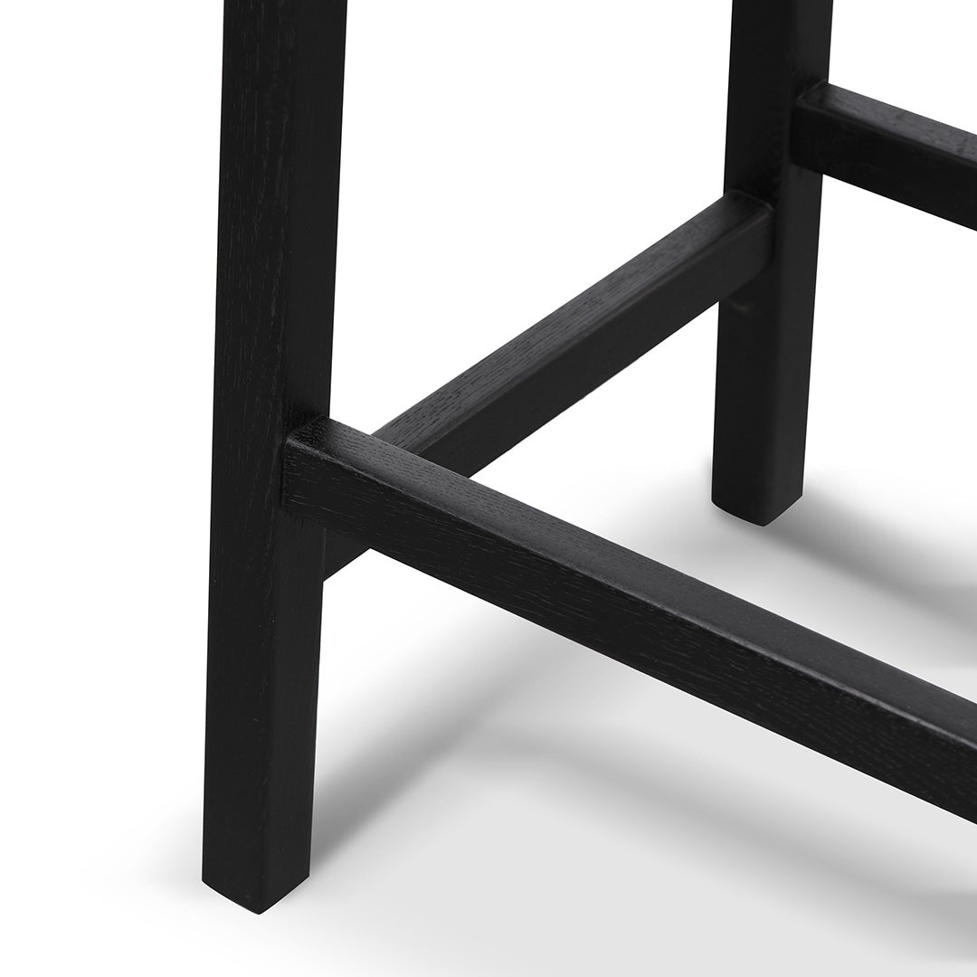 Jolen 65cm Rattan Bar Stool – Full Black – view 6