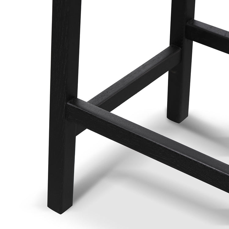 Jolen 65cm Rattan Bar Stool – Full Black – view 6