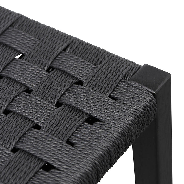 Jolen 65cm Rattan Bar Stool – Full Black – view 5