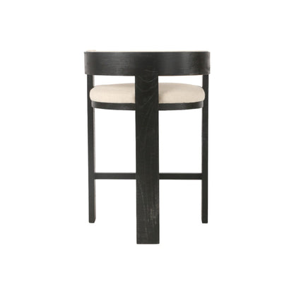 Black ELM Barstool - Dawn Beige