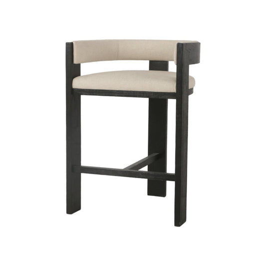 Black ELM Barstool - Dawn Beige