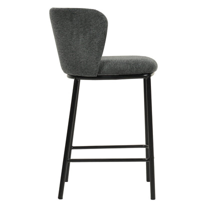 Set of 2 - Flossie 65cm Bar Stool - Charcoal Grey
