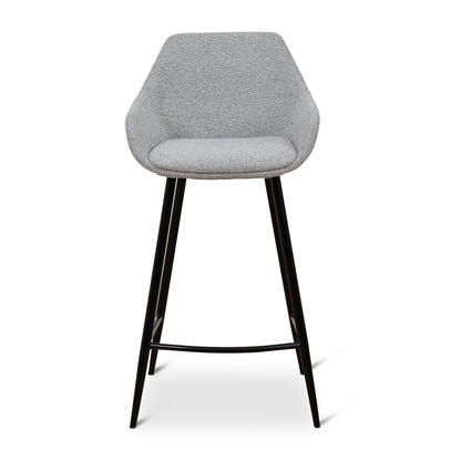Set of 2 - Cody 68cm Fabric Bar Stool - Spec Grey