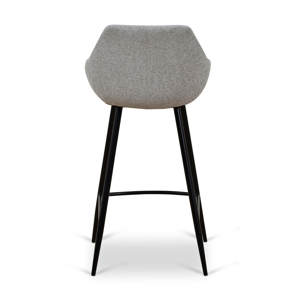 Set of 2 - Cody 68cm Fabric Bar Stool - Spec Grey