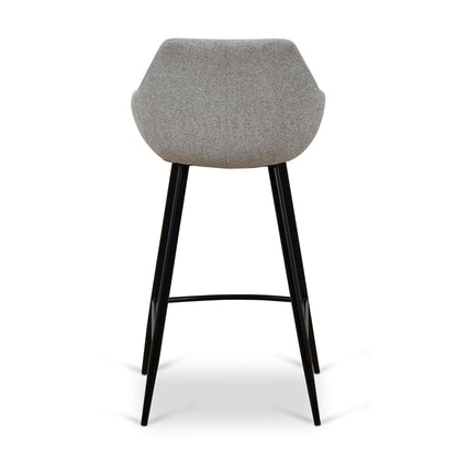 Set of 2 - Cody 68cm Fabric Bar Stool - Spec Grey
