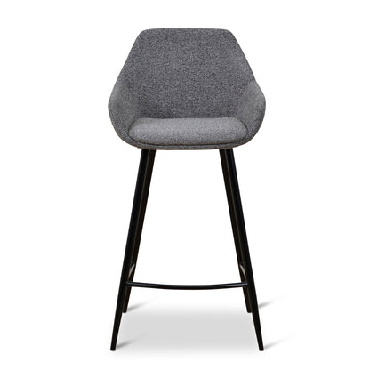 Set of 2 - Cody 68cm Fabric Bar Stool - Spec Charcoal