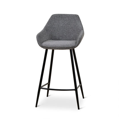 Set of 2 - Cody 68cm Fabric Bar Stool - Spec Charcoal