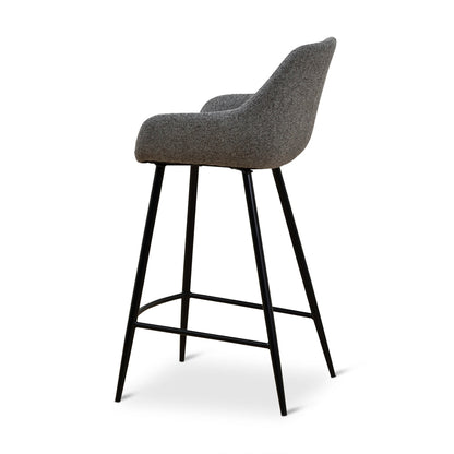 Set of 2 - Cody 68cm Fabric Bar Stool - Spec Charcoal