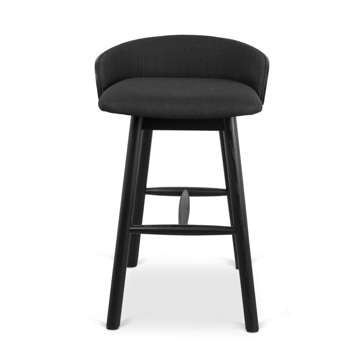 Nicholas 65cm Bar Stool – Full Black – view 2