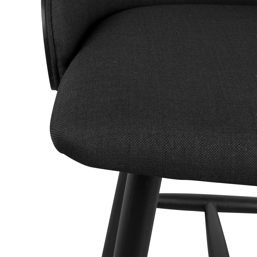 Nicholas 65cm Bar Stool – Full Black – view 11