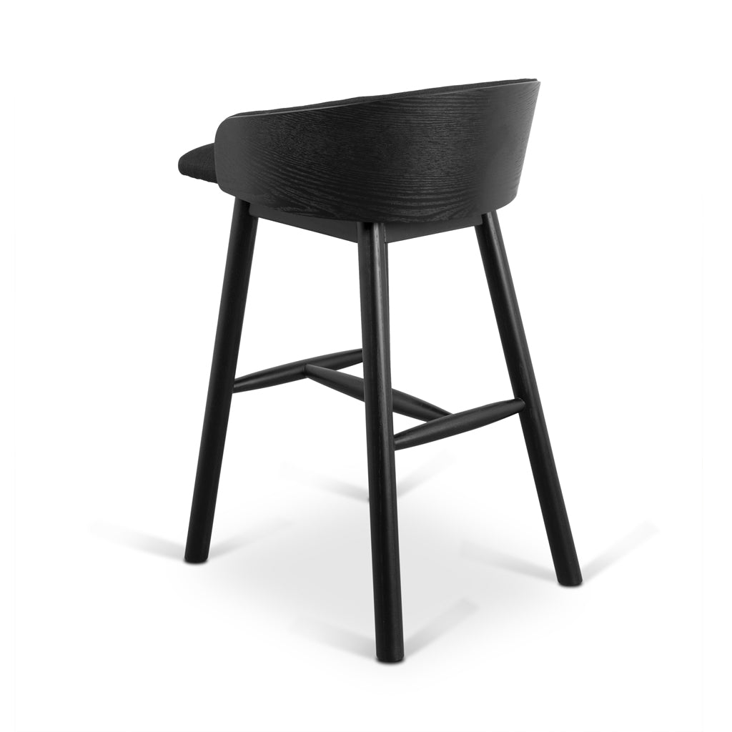 Nicholas 65cm Bar Stool – Full Black – view 4