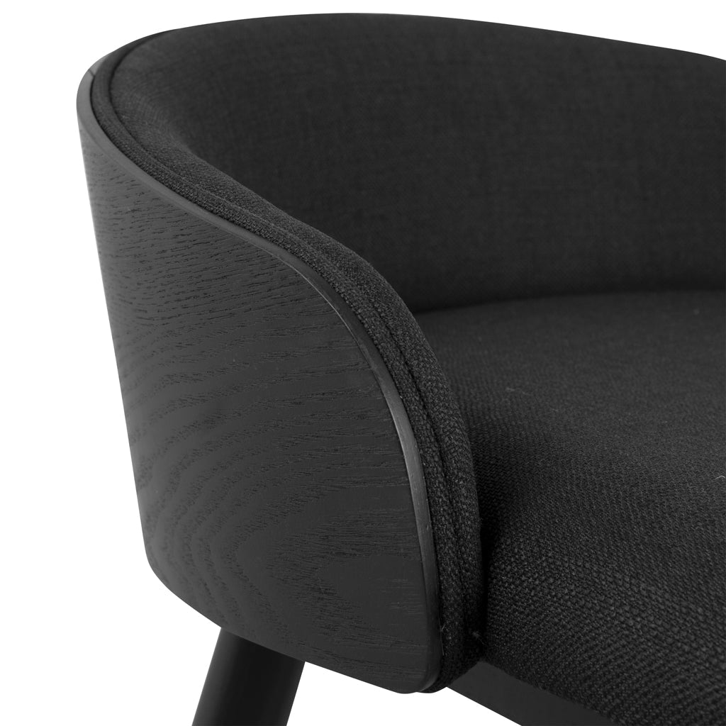 Nicholas 65cm Bar Stool – Full Black – view 9