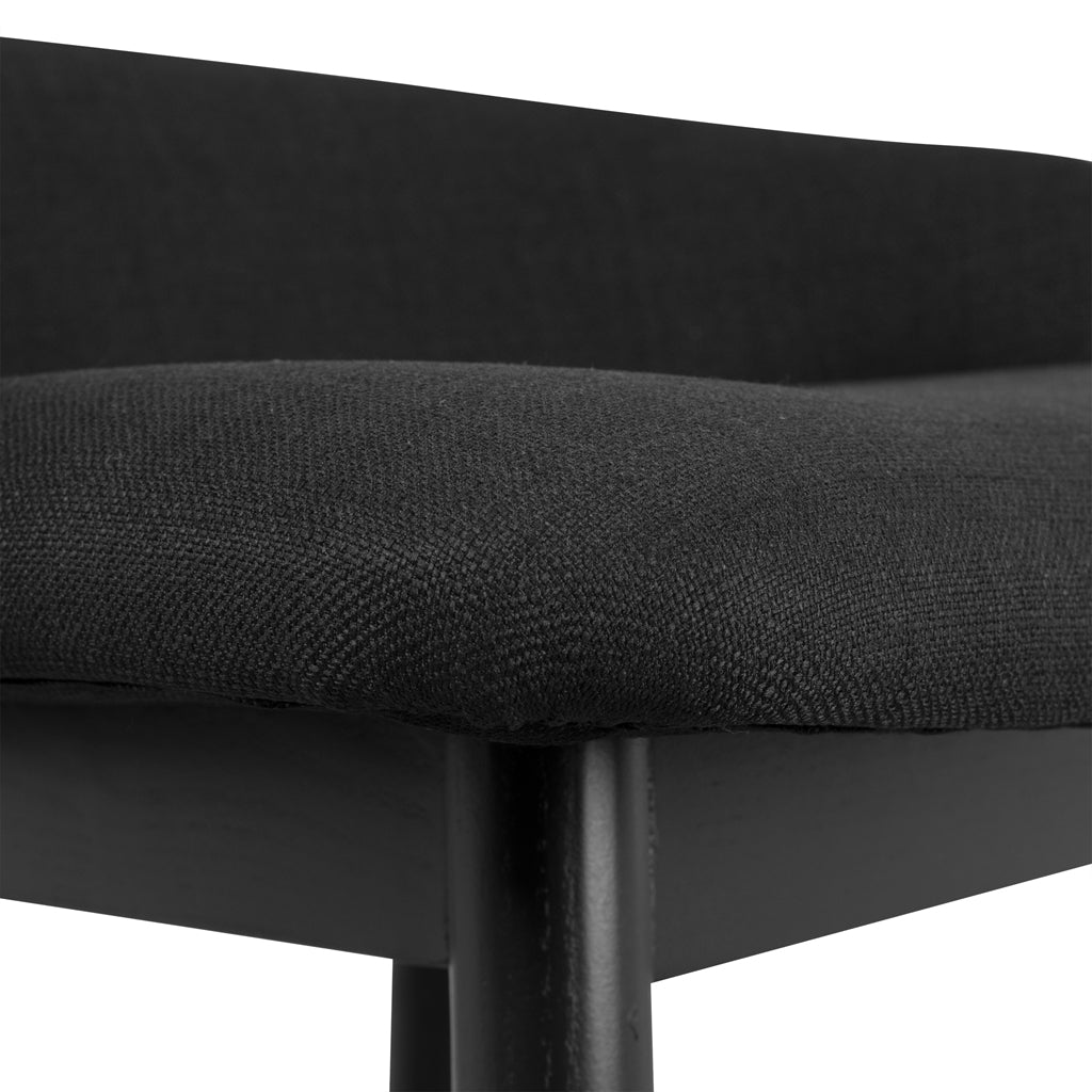 Nicholas 65cm Bar Stool - Full Black