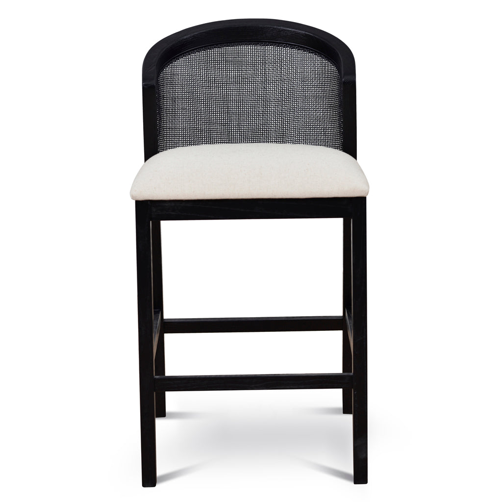 Margie Black Elm Barstool - Light Beige