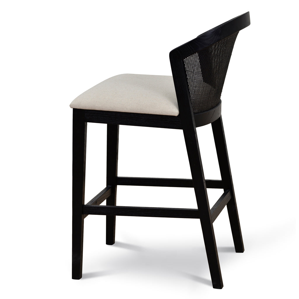 Margie Black Elm Barstool - Light Beige