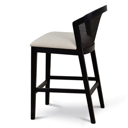 Margie Black Elm Barstool - Light Beige