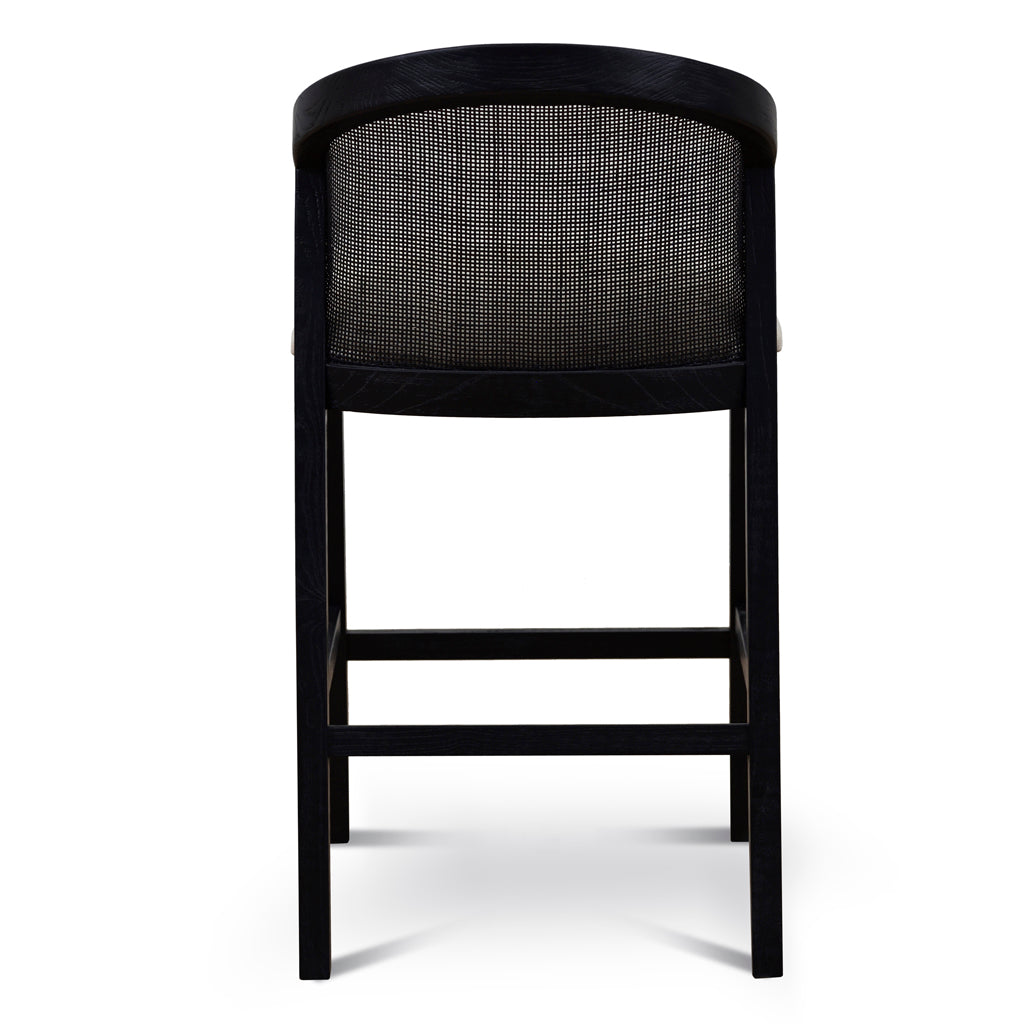 Margie Black Elm Barstool - Light Beige