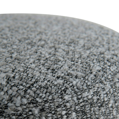 Jovan 68cm Matte Black Bar Stool - Graphite Grey Boucle