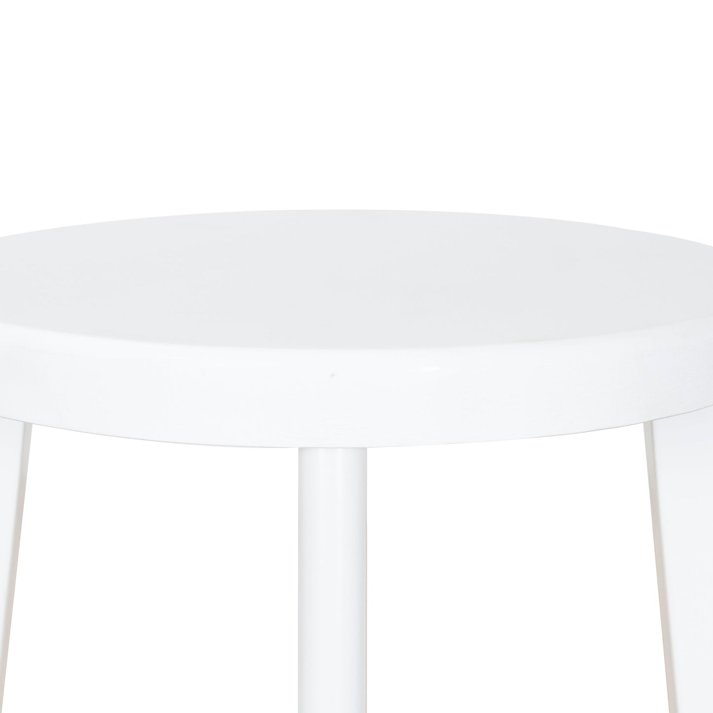 Set of 2 - James 65cm Timber Seat Bar Stool - White