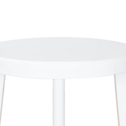 Set of 2 - James 65cm Timber Seat Bar Stool - White