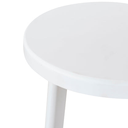 Set of 2 - James 65cm Timber Seat Bar Stool - White