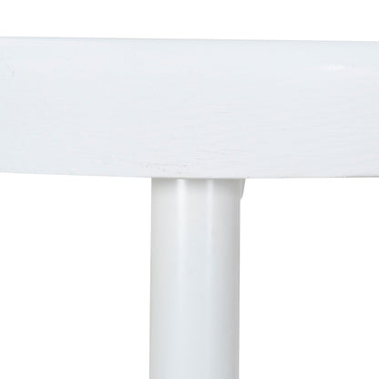 Set of 2 - James 65cm Timber Seat Bar Stool - White