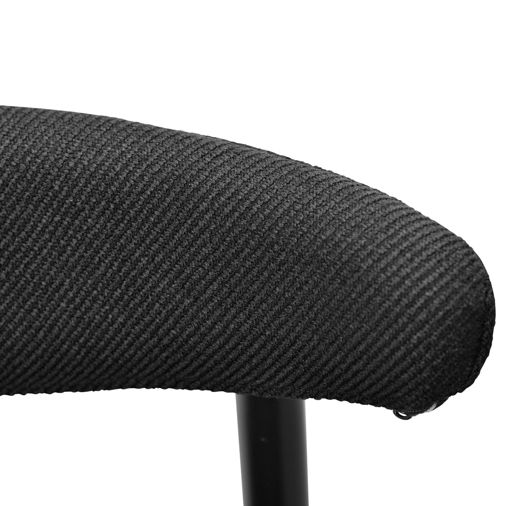 Set of 2 - Oneal 65cm Bar Stool - Full Black