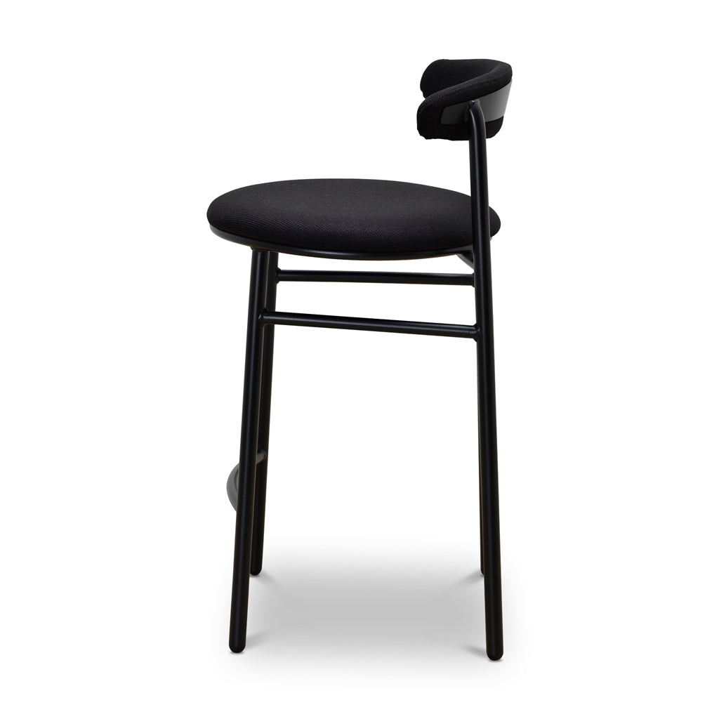 Set of 2 - Oneal 65cm Bar Stool - Full Black