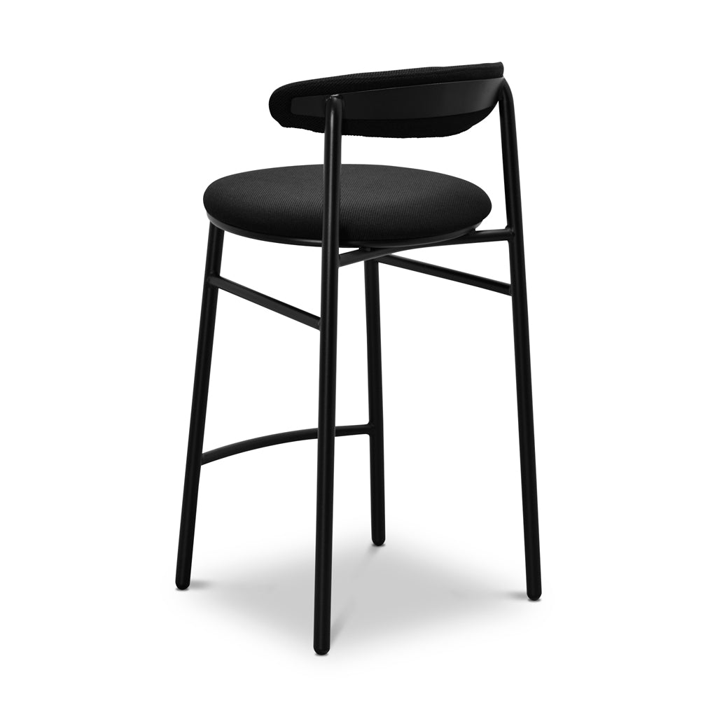 Set of 2 - Oneal 65cm Bar Stool - Full Black