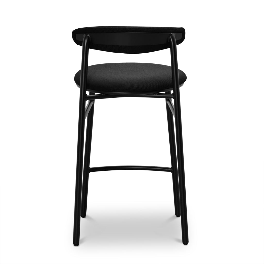 Set of 2 - Oneal 65cm Bar Stool - Full Black