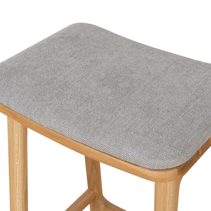 Ex Display - Cyprus 67cm Natural Bar Stool - Grey
