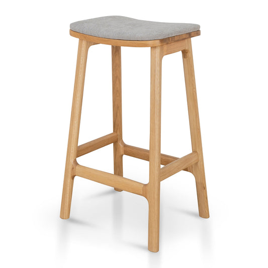 Ex Display - Cyprus 67cm Natural Bar Stool - Grey