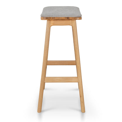 67cm Natural Bar Stool - Grey