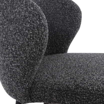 Set of 2 - Perkins 65cm Bar Stool - Anthracite Grey Boucle