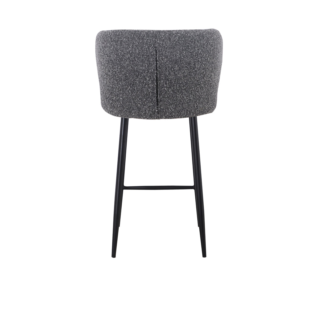 Set of 2 - Perkins 65cm Bar Stool - Anthracite Grey Boucle