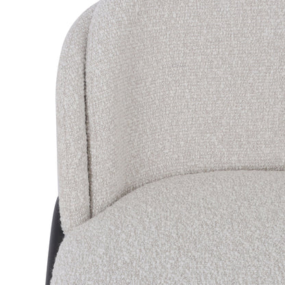 Ex Display - Abiram 65cm Bar Stool - Pearl Grey Boucle