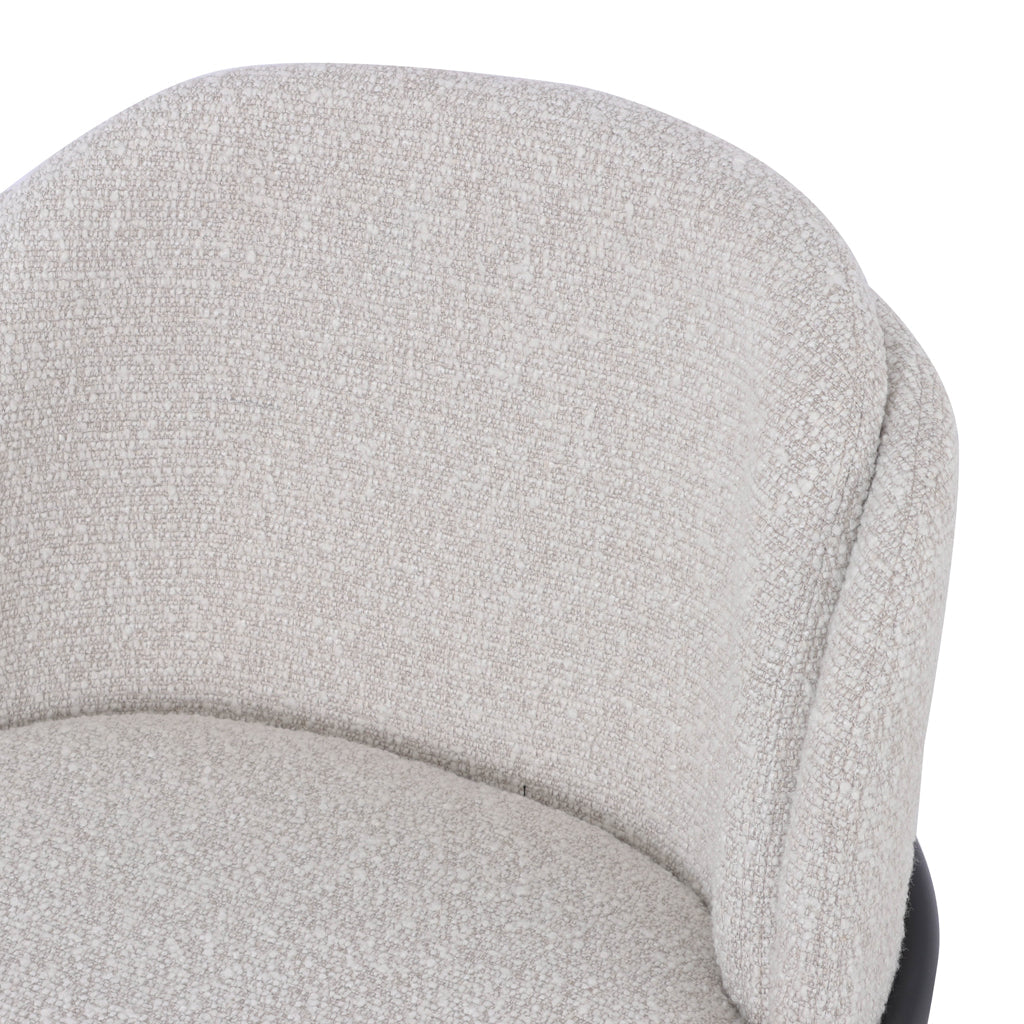 Ex Display - Abiram 65cm Bar Stool - Pearl Grey Boucle